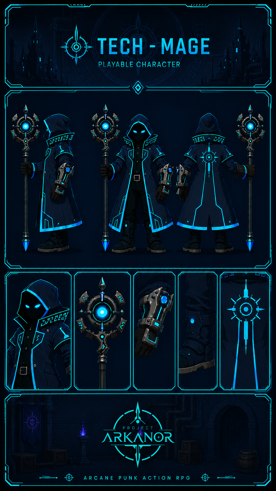 Arkanor tech mage character sheet
